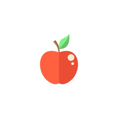 Red apple fruit illustration