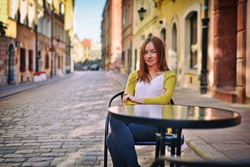 Girl in the city - Warsaw, Poland	