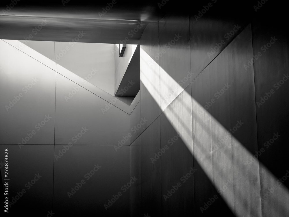 Poster Architecture details Modern building structure shade shadow lighting Abstract background