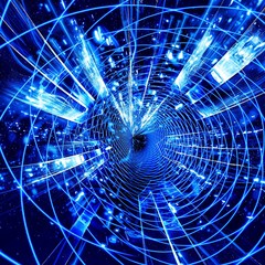 抽象的な青い光線