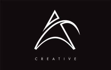 A Letter Design Logo. Letter A Icon Logo with Modern Swoosh