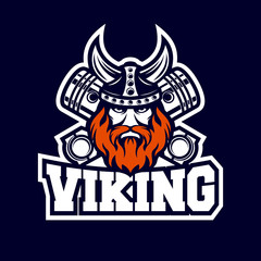 Modern Viking and diesel logo
