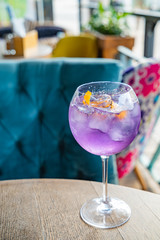 lavender cocktail with orange zest
