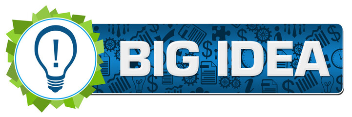 Big Idea Blue Green Shapes Circle Business Symbols 