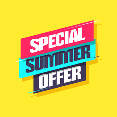 Special Summer Offer Shopping Label