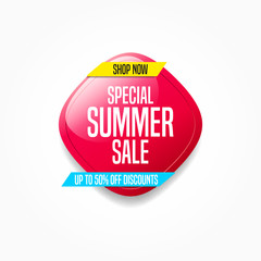 Special Summer Sale Shopping Label