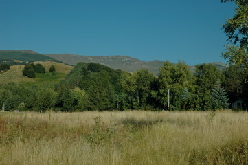 Landscape at Plana mountain region in Bulgaria