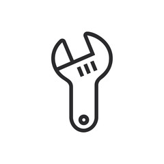 Wrench vector icon in modern style for web site and mobile app