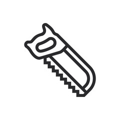 Saw vector icon in modern style for web site and mobile app