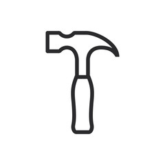 Hammer vector icon in modern style for web site and mobile app