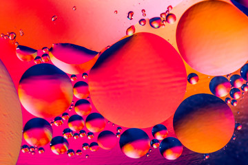 Scientific image of cell membrane. Macro up of liquid substances. Abstract molecule atom...
