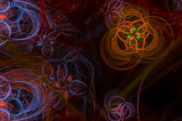abstract digital fractal fantasy design