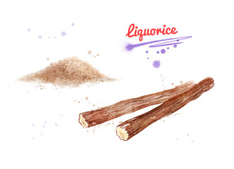 illustration of two Liquorice sticks