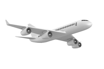 airplane on white background. Isolated 3D illustration