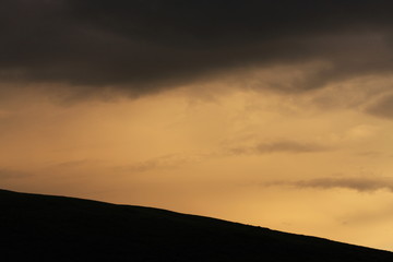 sunset in the mountains