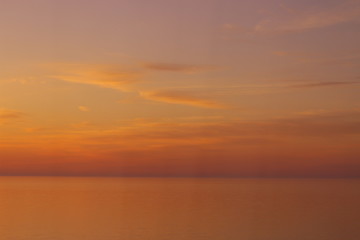 Sunset on the sea. Summer evening.
