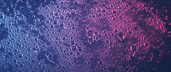 Duotone water background with bubbles and sparkles