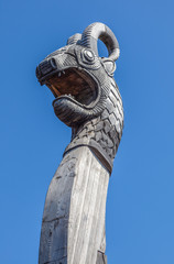 Dragon head on old drakkar