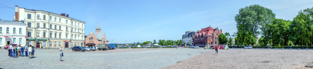 Market Square in Vyborg. Panorama