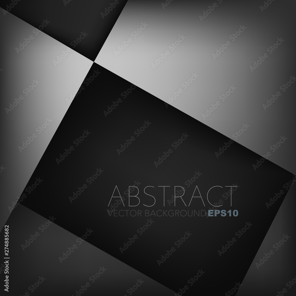 Poster silver black vector abstract background with copy space for text