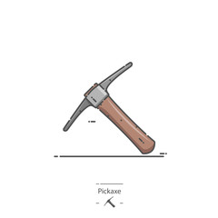 Pickaxe - Line color icon