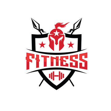 Spartan Fitness and Bodybuilding Logo design inspiration Vector