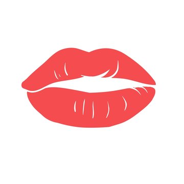 Seductive sexy lips, color vector image
