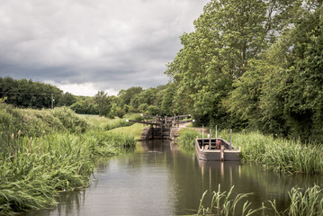 Fototapeta na wymiar Boat on the canal
