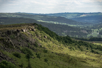 Naklejka premium Mountain face and hills