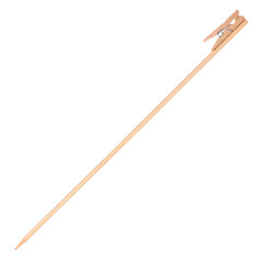 Wooden stick stirrers and canape sticks on white