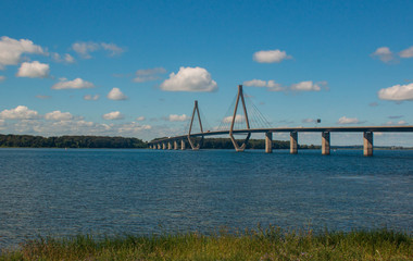 bridge over the sea and blue sky 