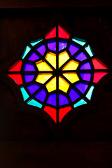 Detail of the stained glass window
