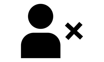  Remove user icon profile avatar sign vector image