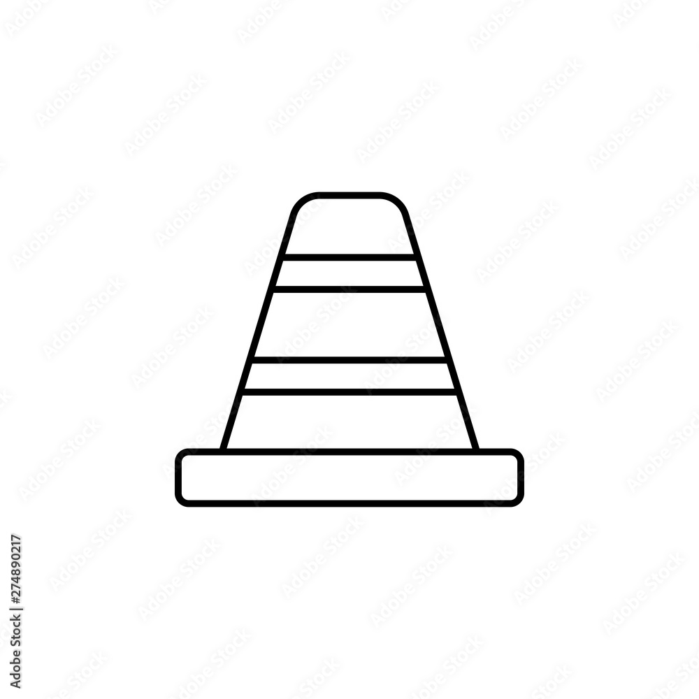 Poster cone, firefighter icon. element of firefighter icon. thin line icon for website design and developme