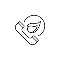 Emergency call, firefighter icon. Element of firefighter icon. Thin line icon for website design and development, app development