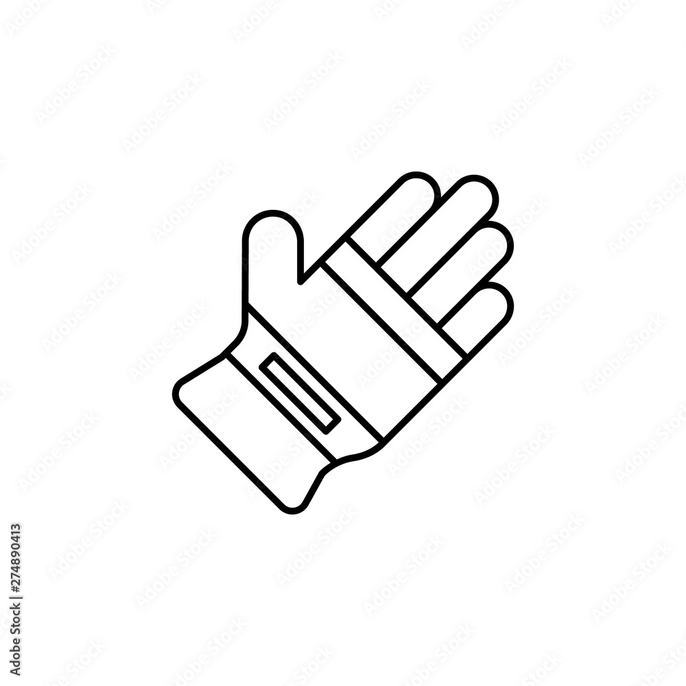 Aufkleber gloves, firefighter icon. element of firefighter icon. thin line icon for website design and develop
