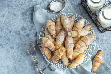 sweet croissant cookies with jam filling
