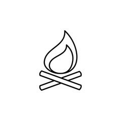 Bonfire, firefighter icon. Element of firefighter icon. Thin line icon for website design and development, app development