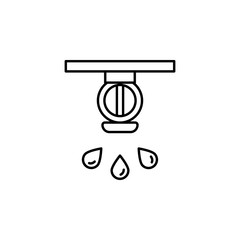 Fire, water system icon. Element of firefighter icon. Thin line icon for website design and development, app development