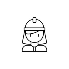 Woman, firefighter icon. Element of firefighter icon. Thin line icon for website design and development, app development