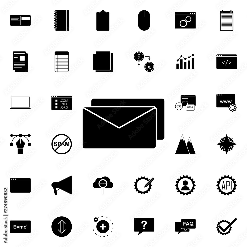 Poster letter icon. universal set of web for website design and development, app development