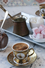 Turkish coffee and Turkish delight