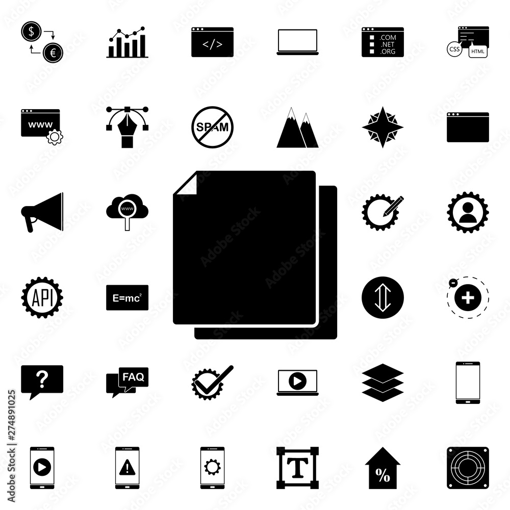 Poster paper icon. universal set of web for website design and development, app development