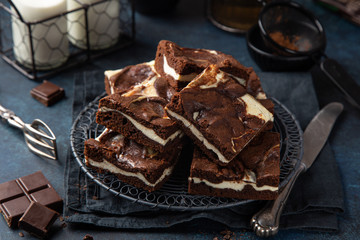 delicious cheesecake chocolate  brownies