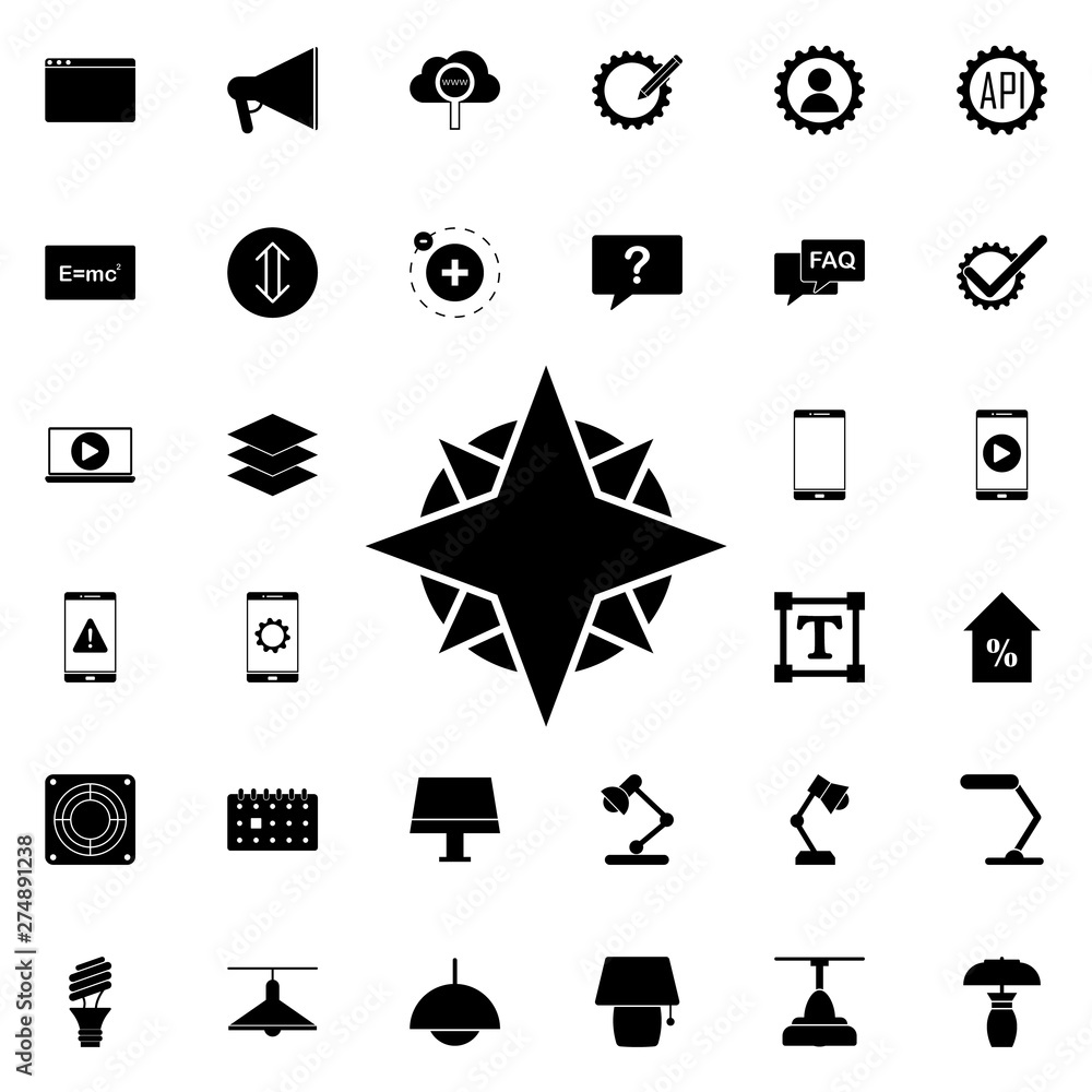 Poster octagon icon. universal set of web for website design and development, app development