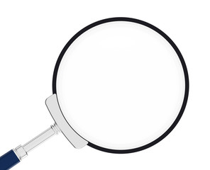 Magnifying glass. Optics. Loupe.
