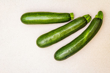 Bright green zucchini