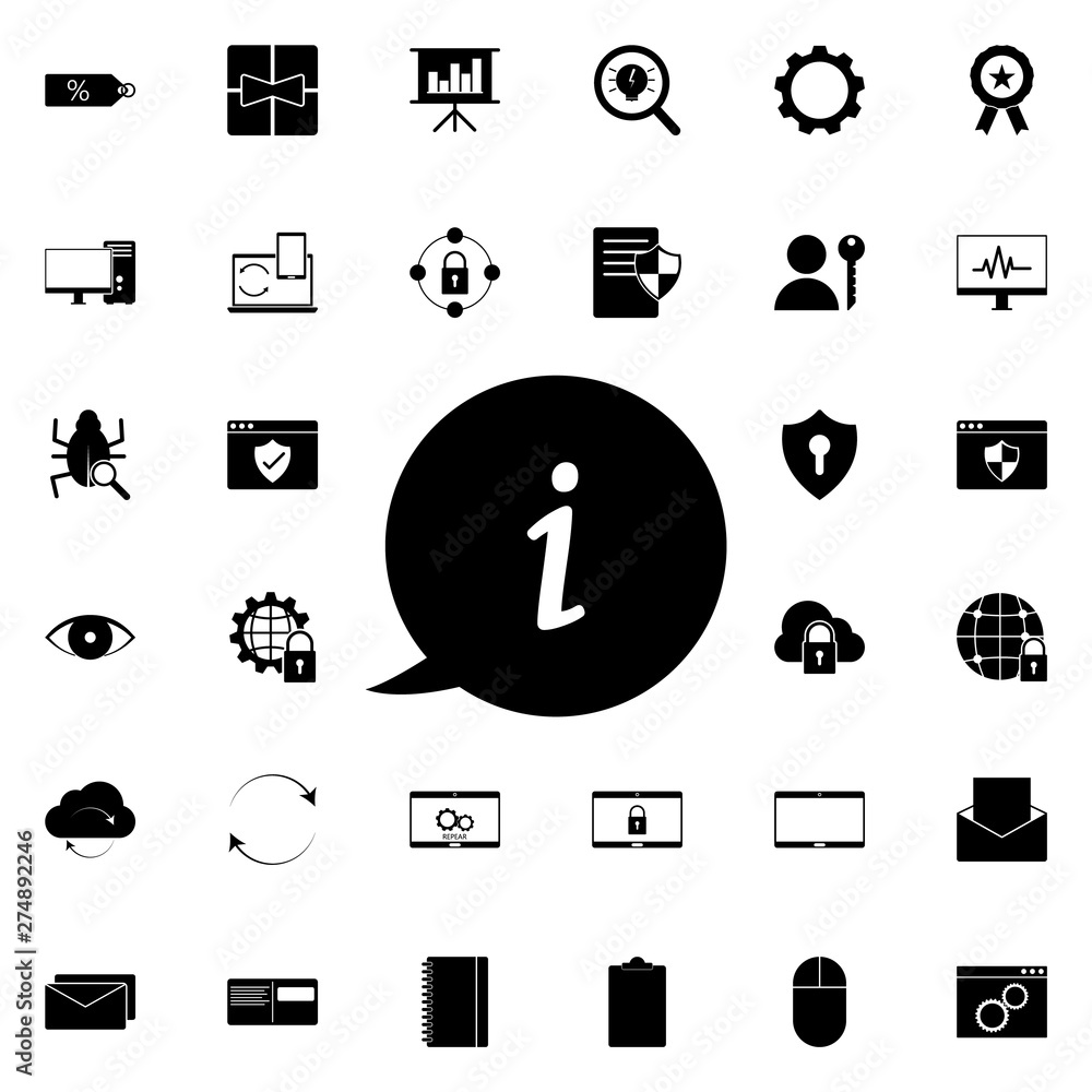 Poster announcement icon. universal set of web for website design and development, app development