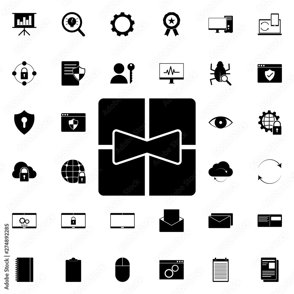 Poster percentage tag icon. universal set of web for website design and development, app development