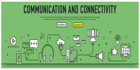 COMMUNICATION AND CONNECTIVITY BANNER CONCEPT